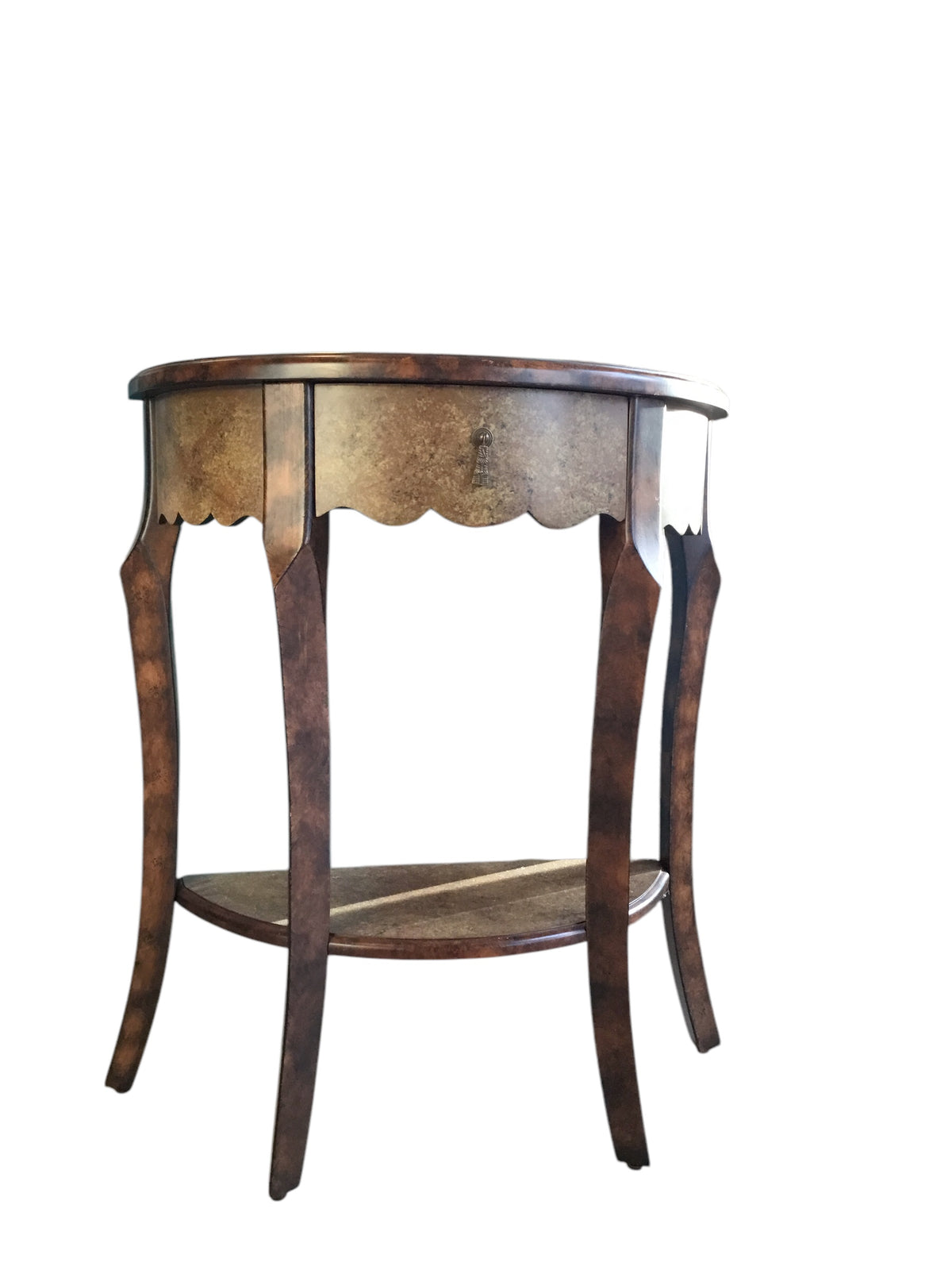 scallop console table