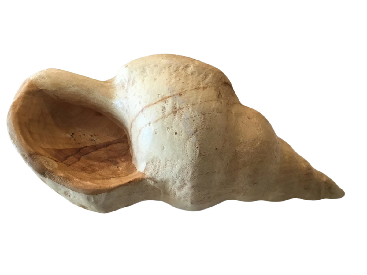 south african hand carved wood shell