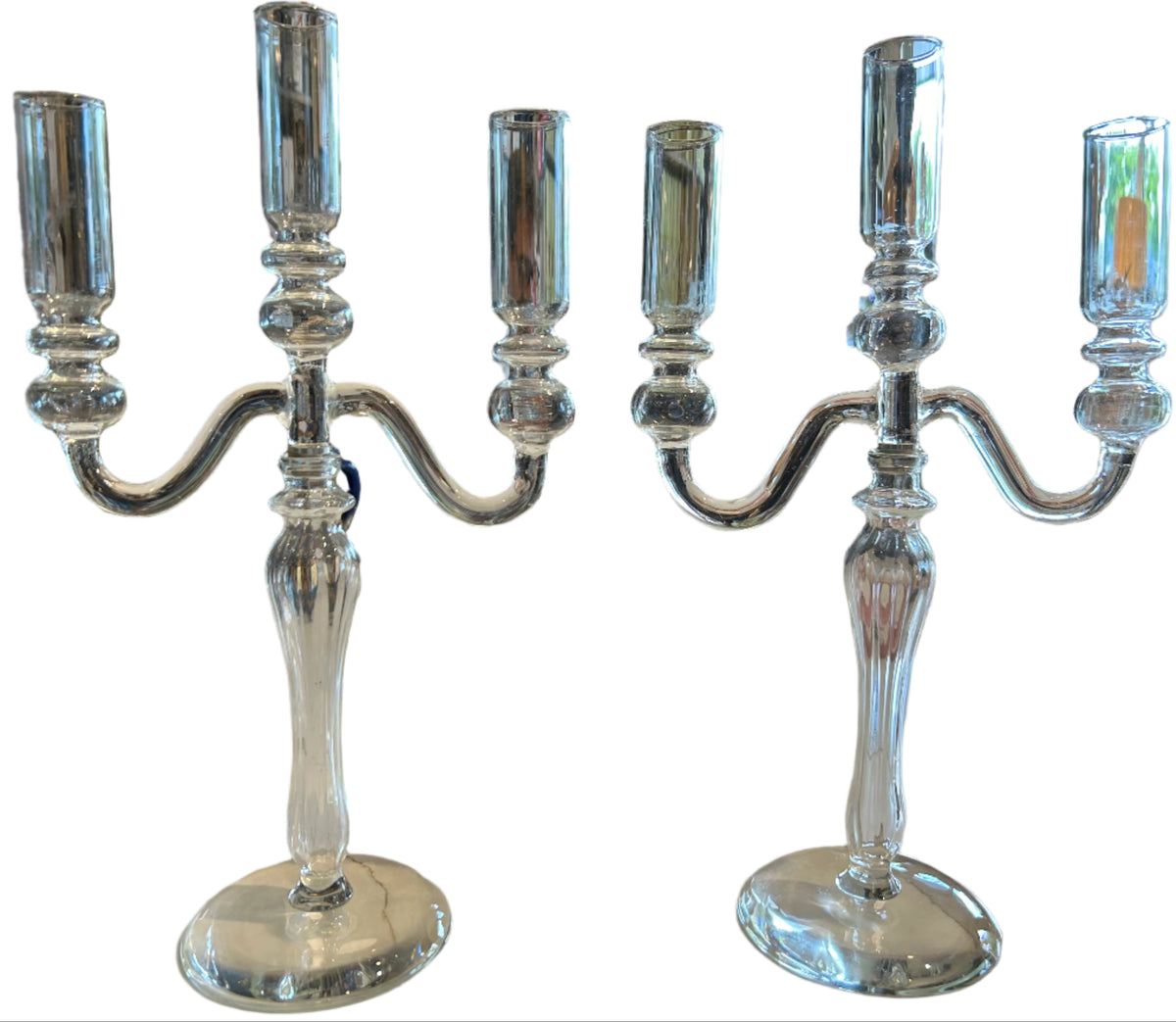 glass candelabras