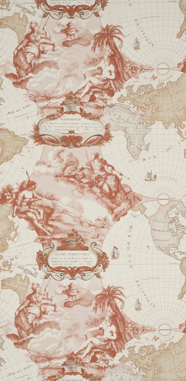 Planisphere wallpaper in Persimmon