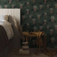 Load image into Gallery viewer, Umbrella Leaves Wallpaper in an interior setting