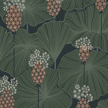 Load image into Gallery viewer, Umbrella Leaves Wallpaper