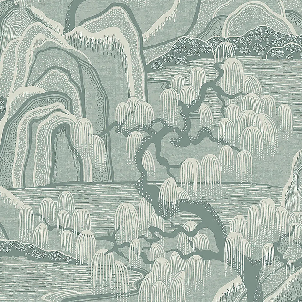 Indigo Garden Wallpaper - Mineral