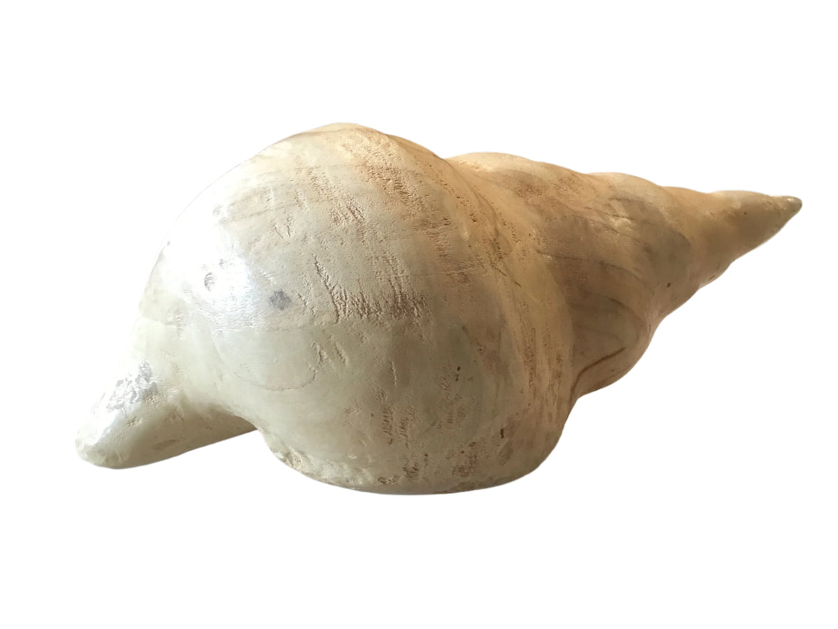 south african hand carved wood shell