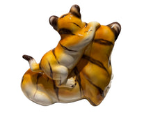 Load image into Gallery viewer, vintage italian ceramic tiger mom &amp; cub