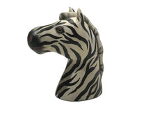 Load image into Gallery viewer, hand painted wood zebra bust