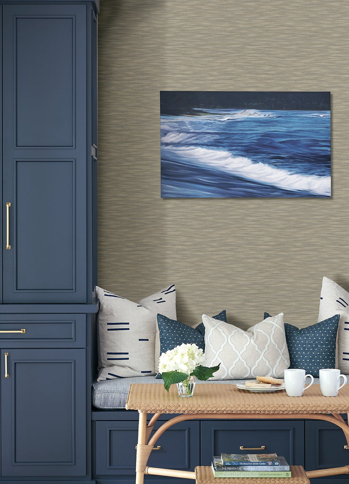 Benson Faux Fabric Wallpaper