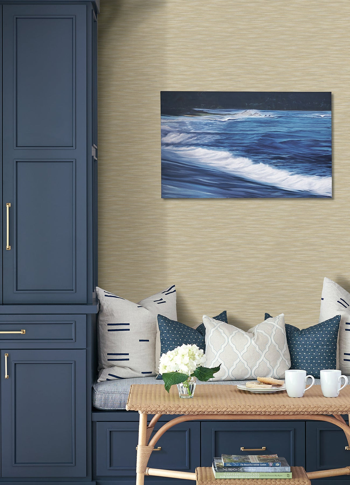 Benson Faux Fabric Wallpaper