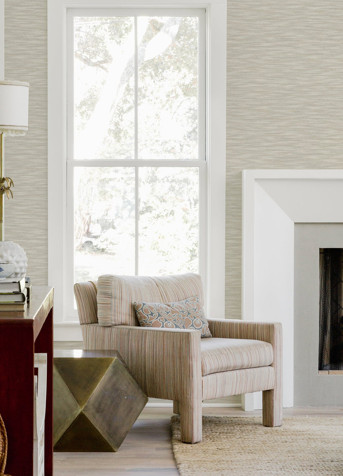 Benson Faux Fabric Wallpaper