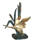 vintage mid century modern brass and iron duck sculpture