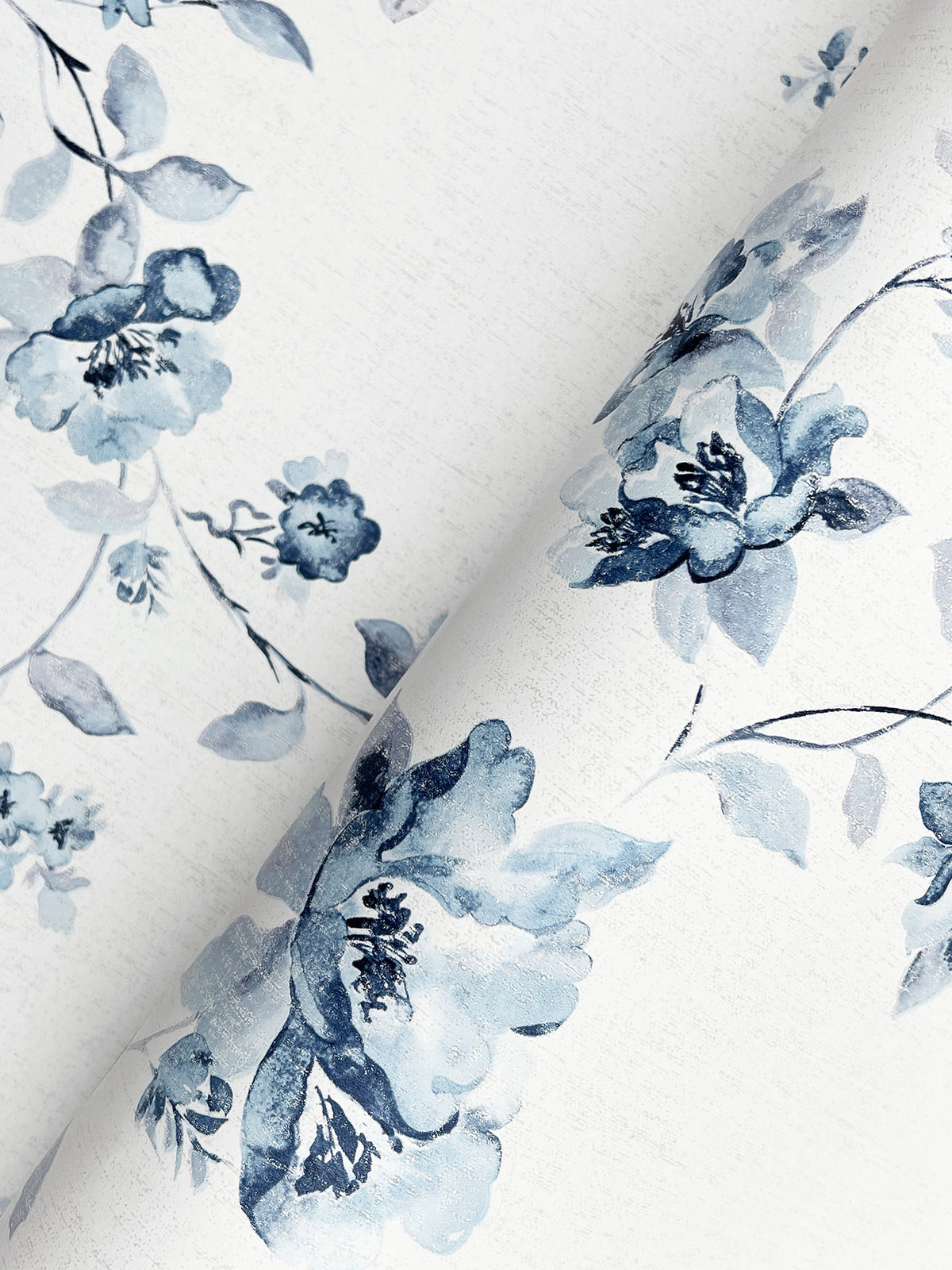 Festival Floral Wallpaper - Blue wallpaper detail