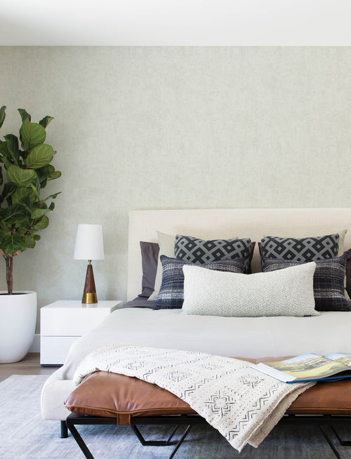 Abram Wallpaper - Aqua room setting