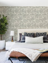 Load image into Gallery viewer, Spinney Wallpaper - Grey room setting