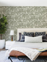 Load image into Gallery viewer, Spinney Wallpaper - Green room setting