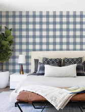 Load image into Gallery viewer, Thorpe Wallpaper - Blue room setting