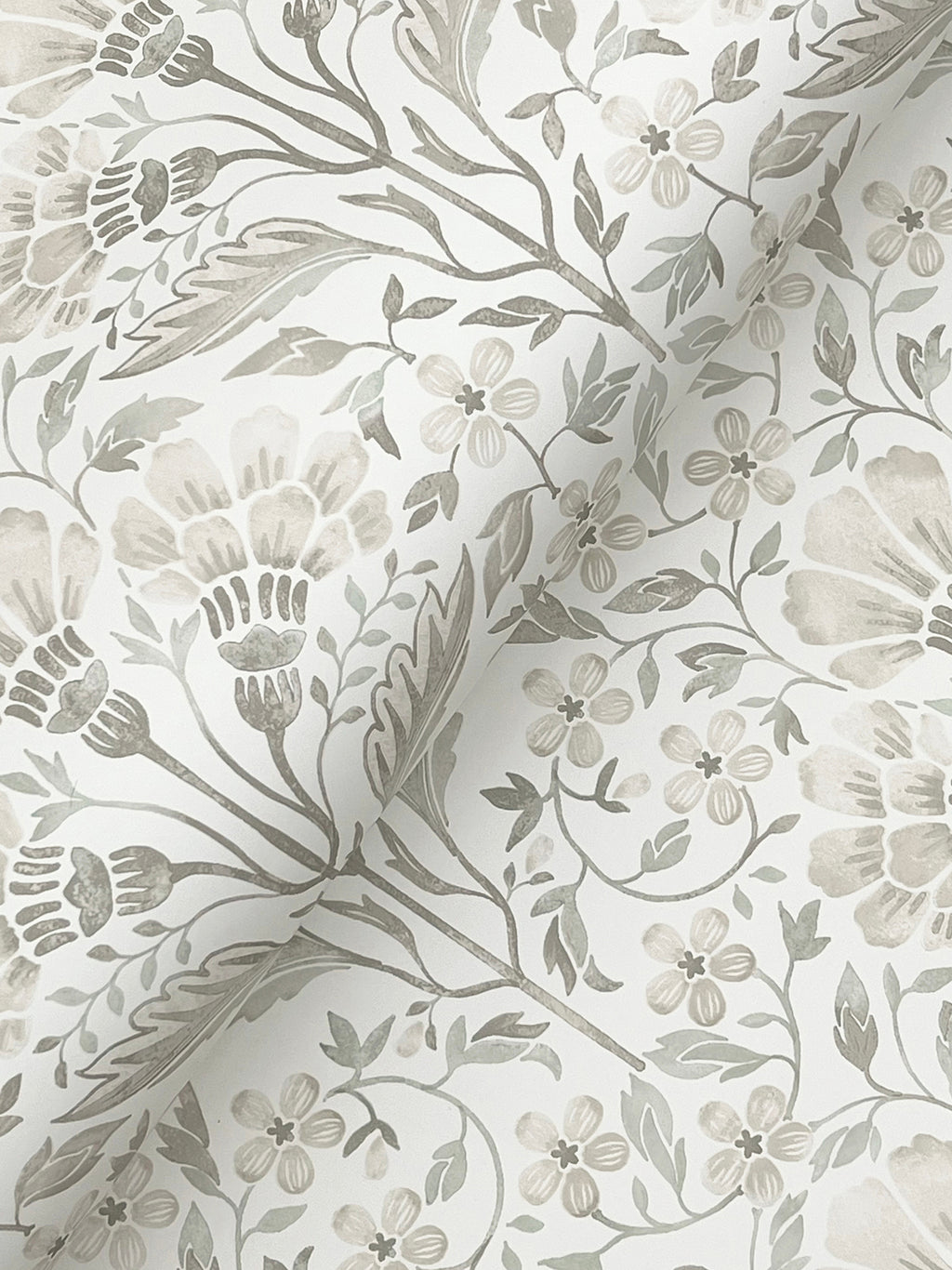 Edith Wallpaper - Neutral wallpaper detail