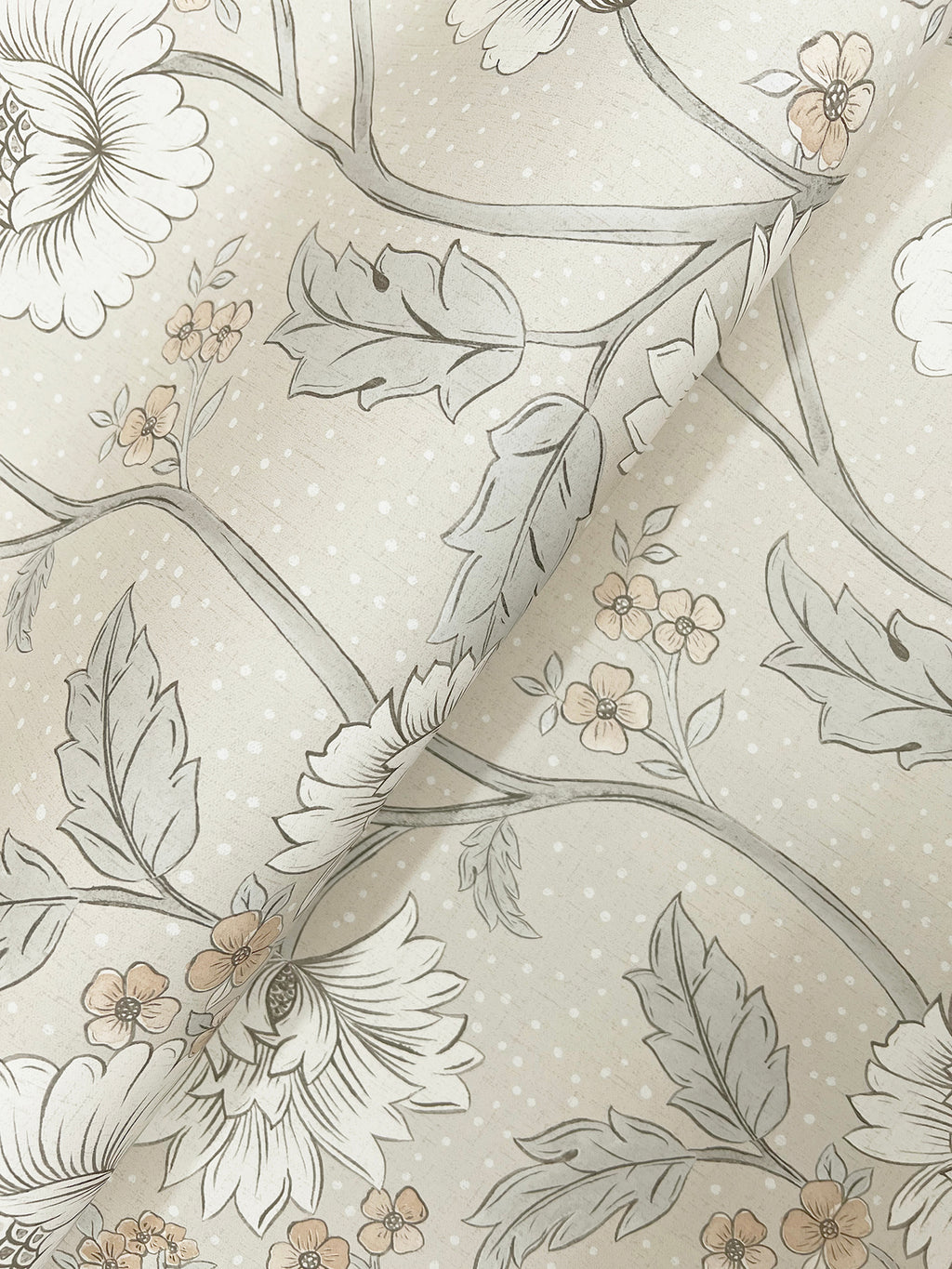 Hazel Wallpaper - Taupe wallpaper detail