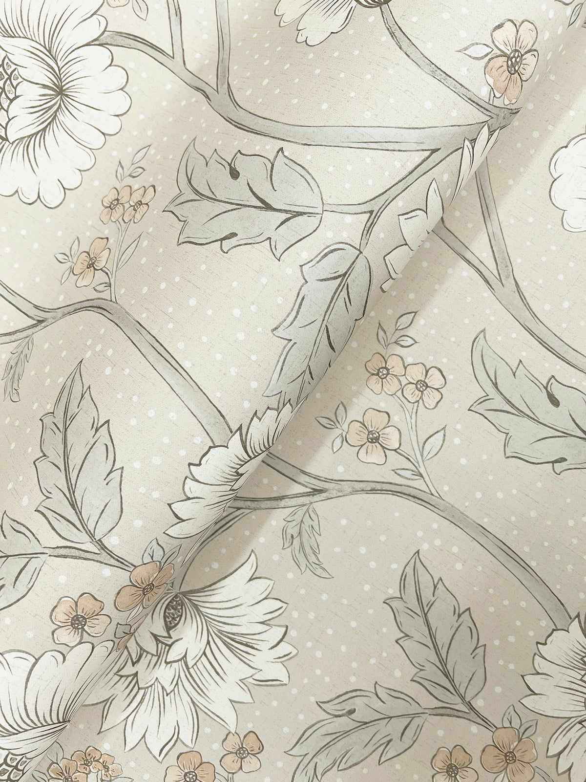 Hazel Wallpaper - Taupe wallpaper detail
