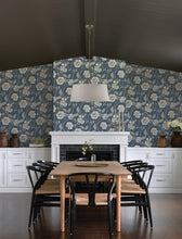 Load image into Gallery viewer, Hazel Wallpaper - Navy room setting