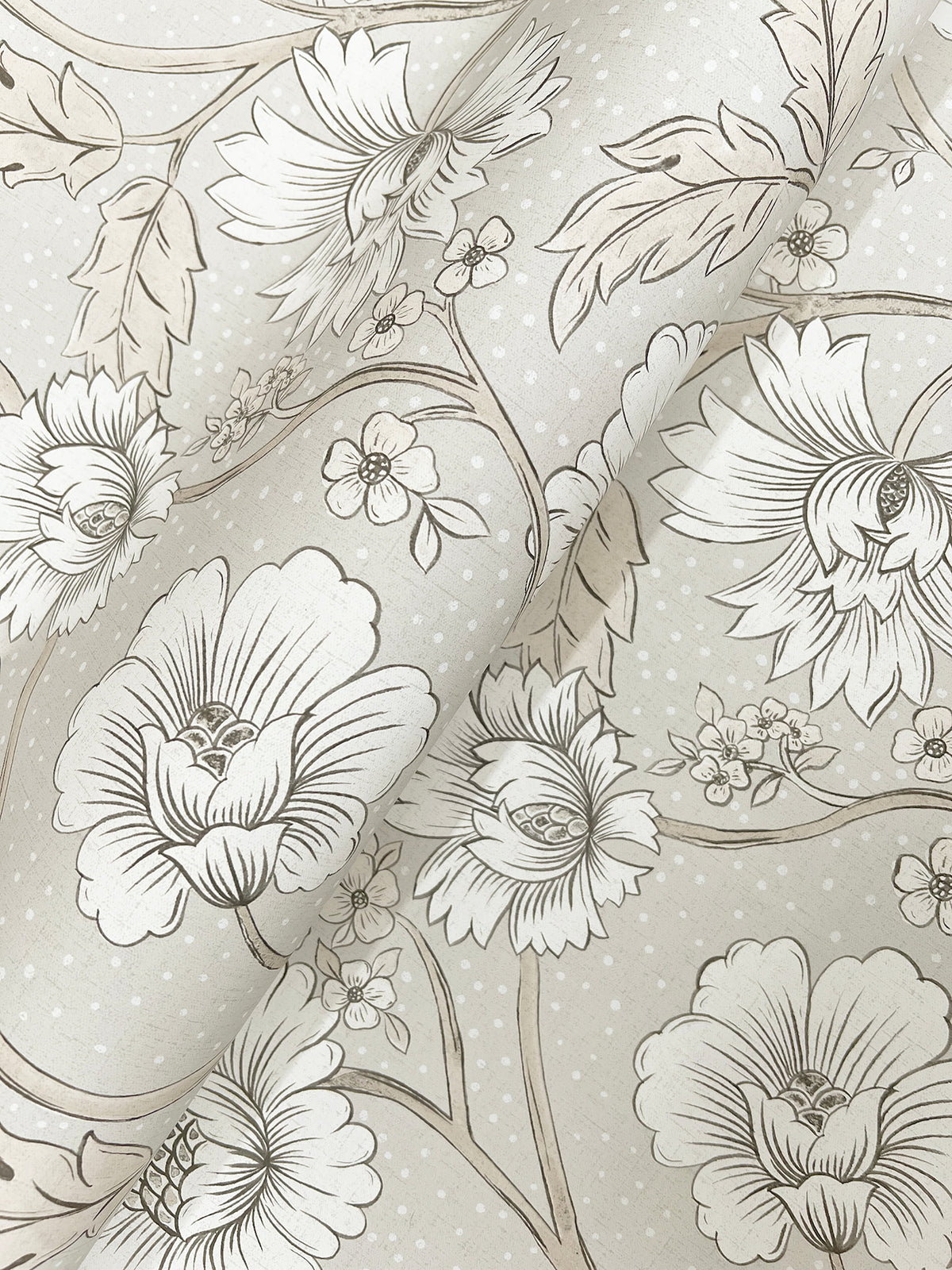 Hazel Wallpaper - Grey wallpaper detail