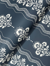 Load image into Gallery viewer, Lenea Wallpaper - Navy wallpaper detail