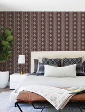 Load image into Gallery viewer, Lenea Wallpaper - Burgundy room setting