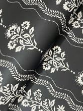 Load image into Gallery viewer, Lenea Wallpaper - Black wallpaper detail