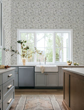 Load image into Gallery viewer, Darlene Wallpaper - Slate room setting