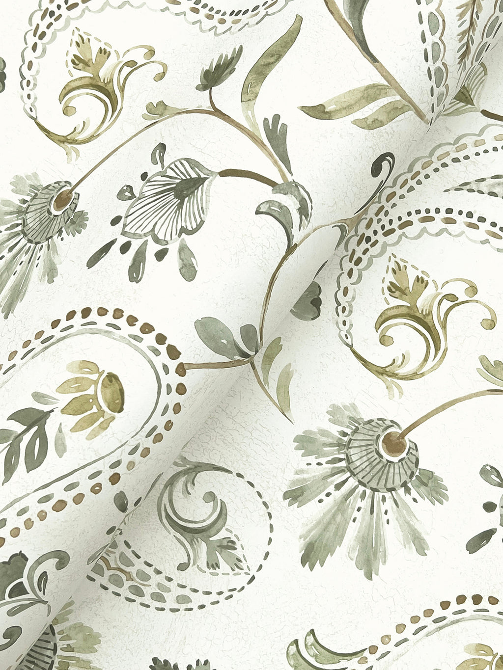 Darlene Wallpaper - Green wallpaper detail