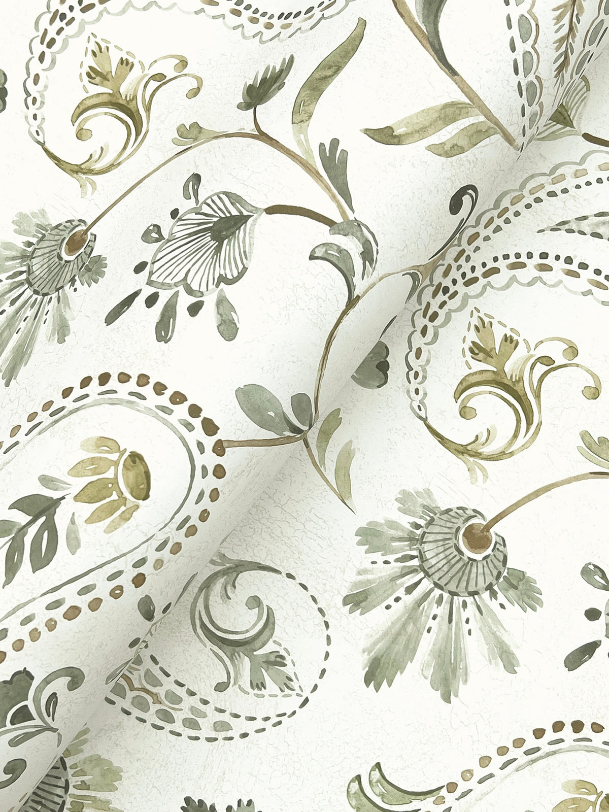 Darlene Wallpaper - Green wallpaper detail