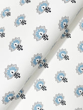 Load image into Gallery viewer, Hilda Wallpaper - Blue wallpaper detail