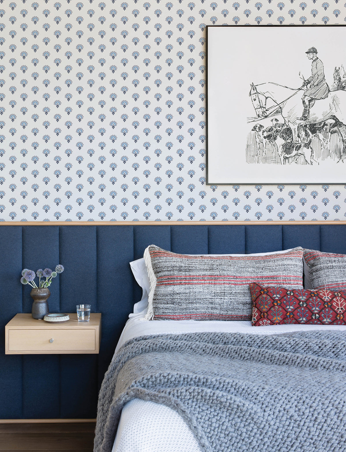 Hilda Wallpaper - Blue room setting