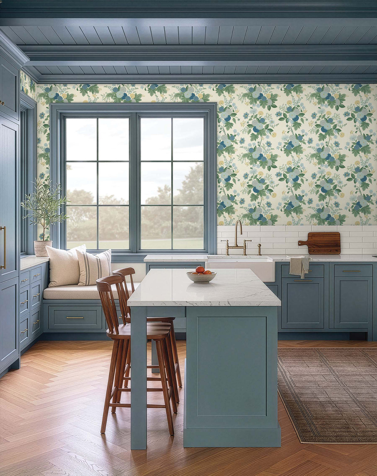 Dahlia Linen & Blue Wallpaper lifestyle – 4212-84362