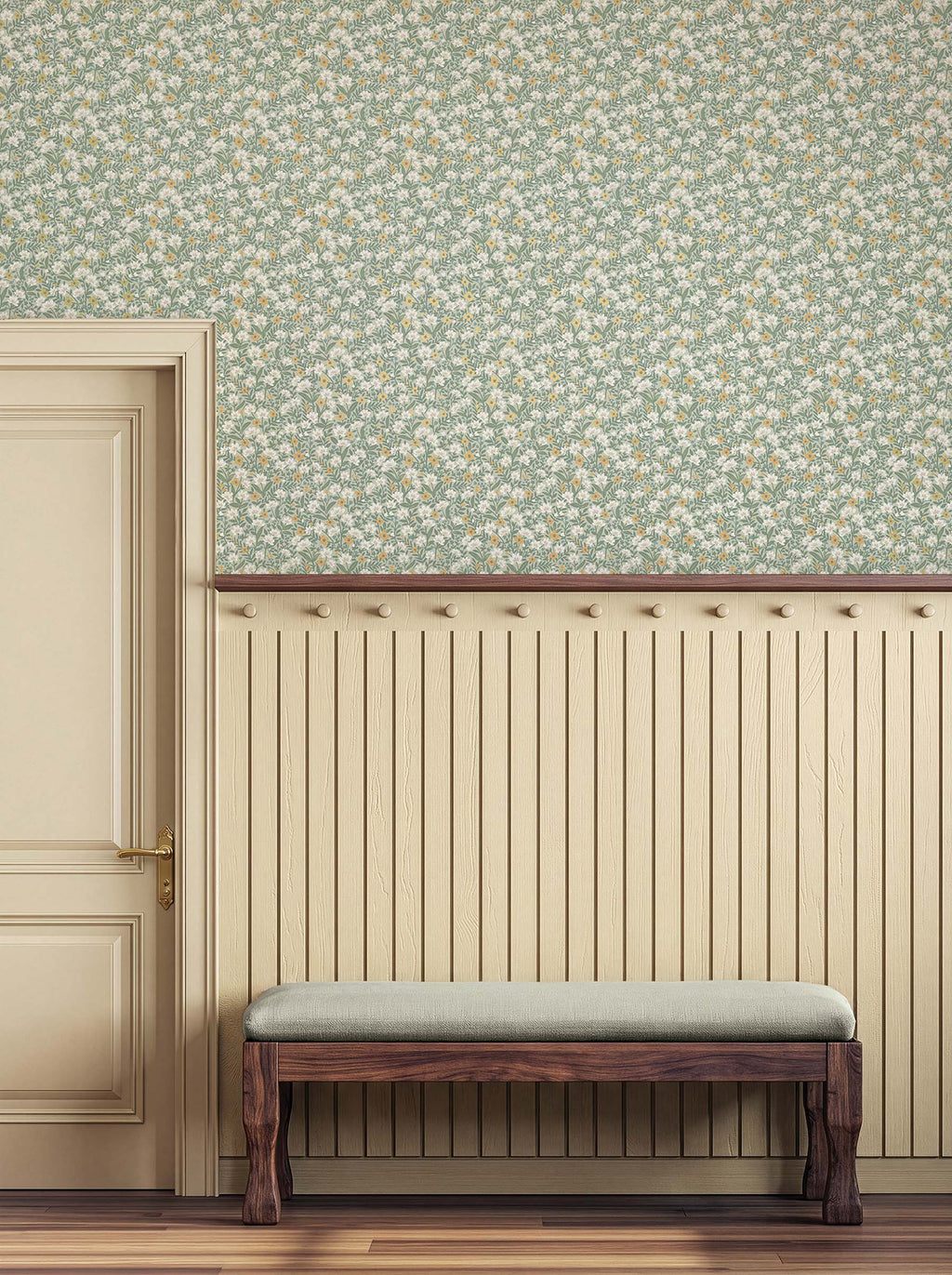 Sylvie Sage Wallpaper lifestyle – 4212-84366