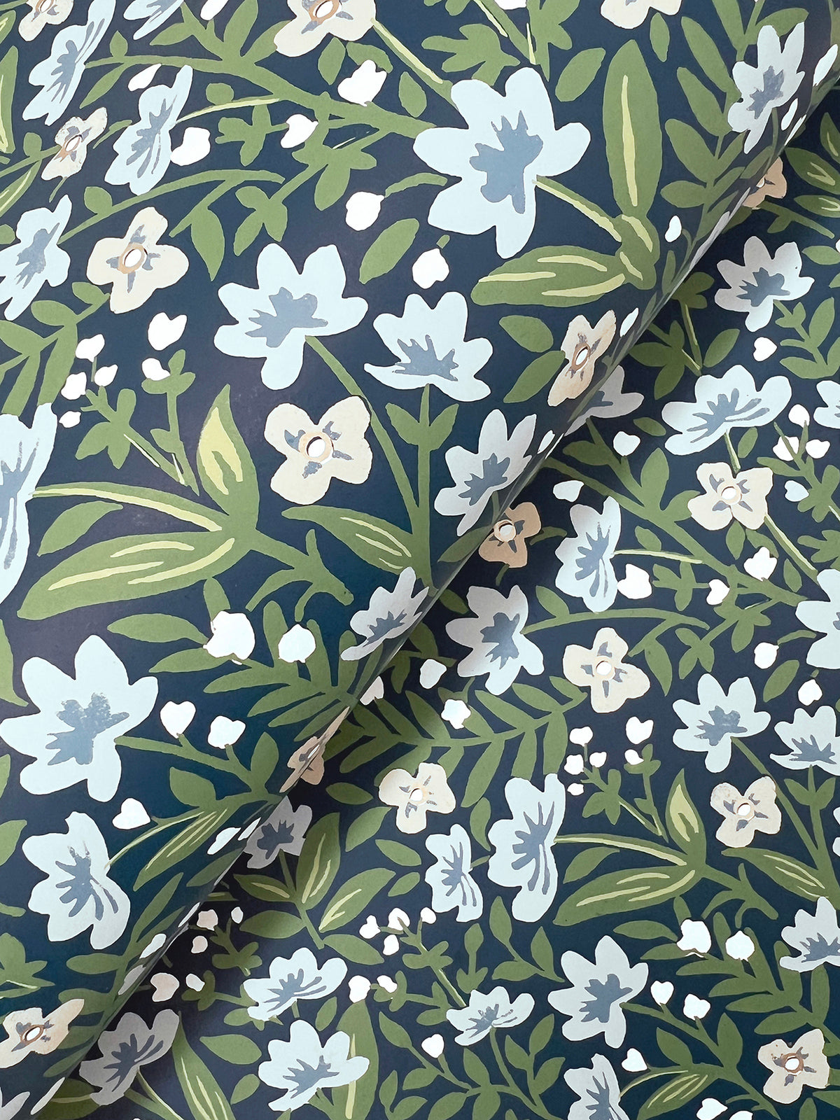 Sylvie Navy Wallpaper detail – 4212-84369