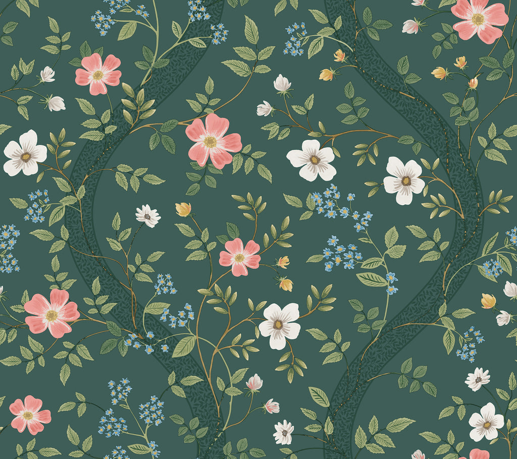 Waverly Emerald Wallpaper detail – 4212-84382