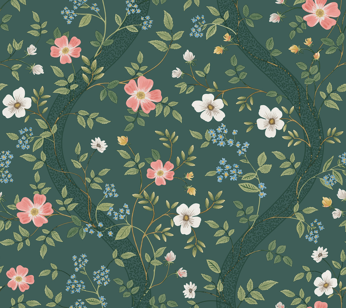 Waverly Emerald Wallpaper detail – 4212-84382
