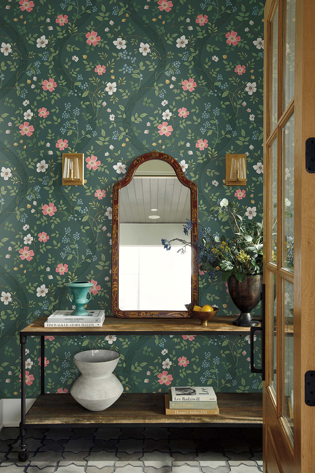 Waverly Emerald Wallpaper lifestyle – 4212-84382