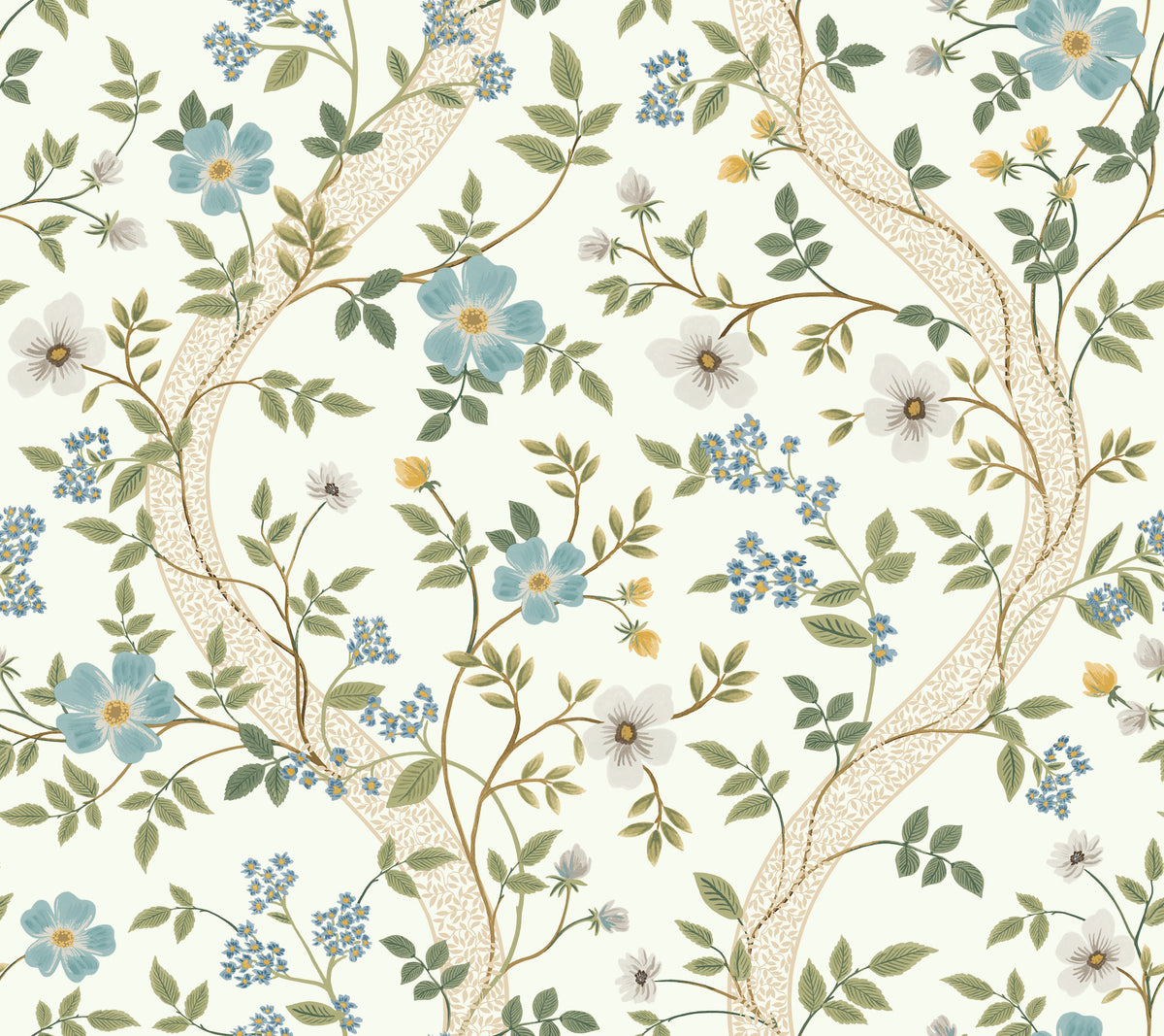 Waverly White Wallpaper detail – 4212-84383