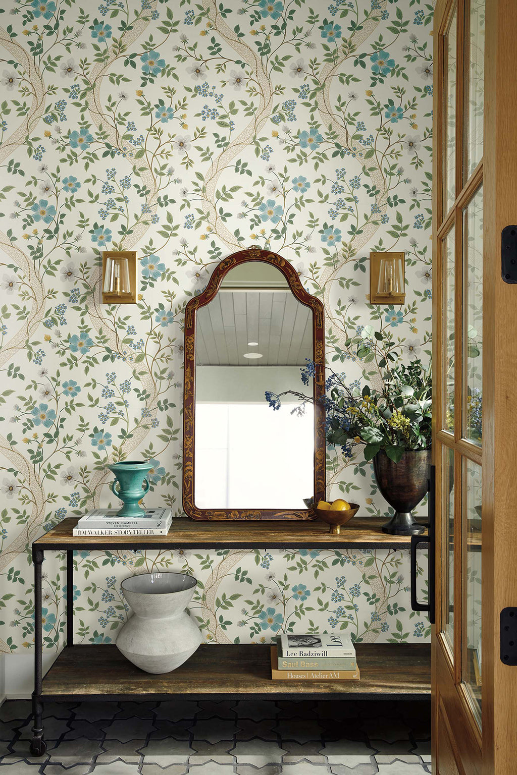 Waverly White Wallpaper lifestyle – 4212-84383