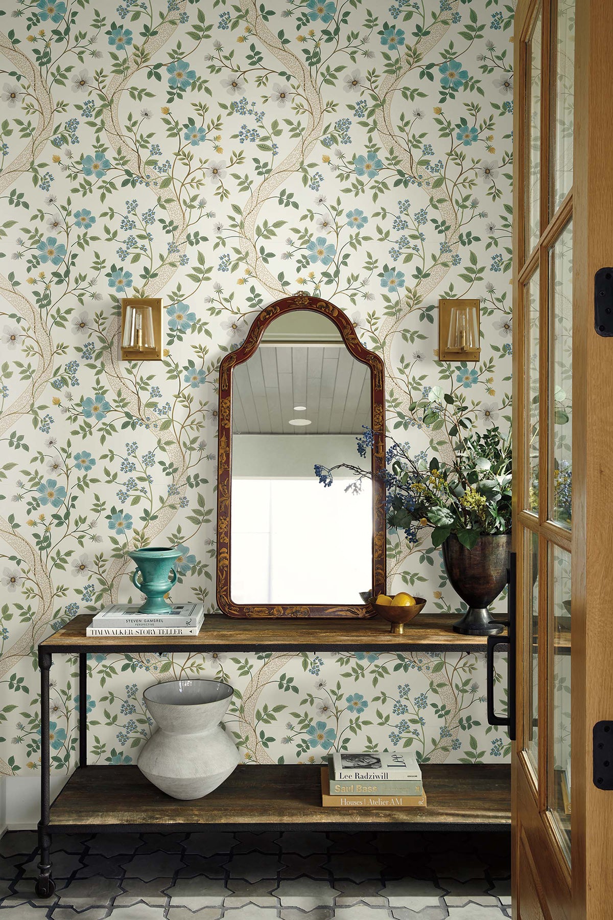 Waverly White Wallpaper lifestyle – 4212-84383