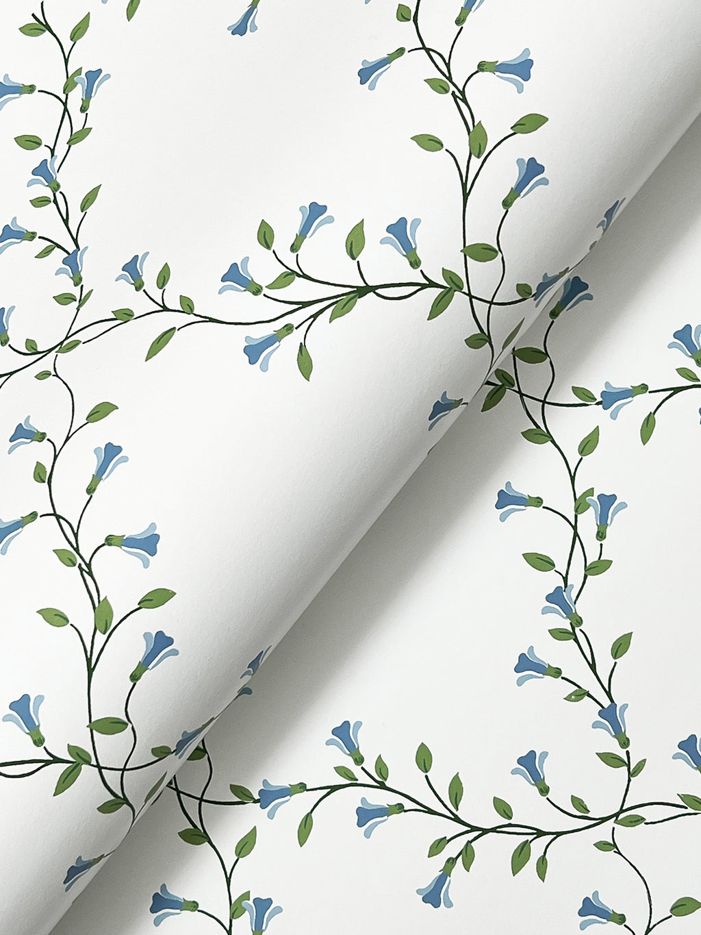 Bellflower White Wallpaper detail – 4212-84389