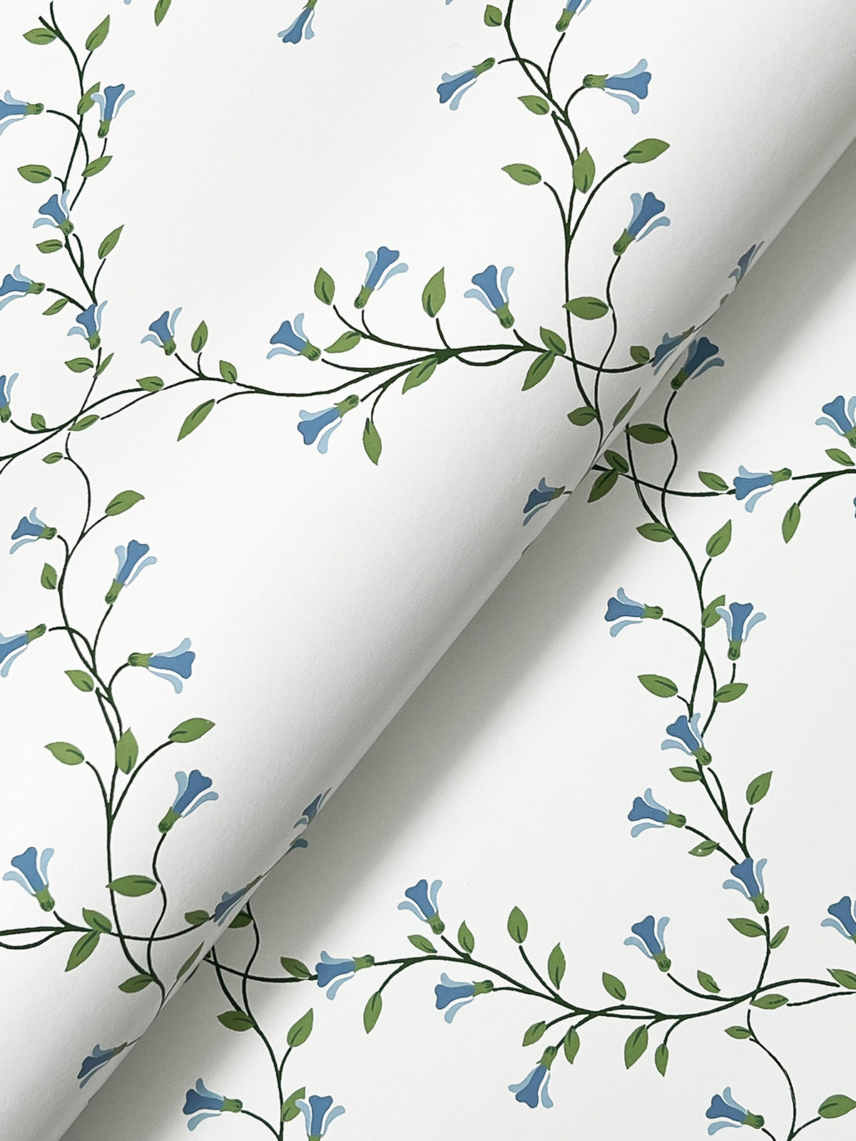 Bellflower White Wallpaper detail – 4212-84389
