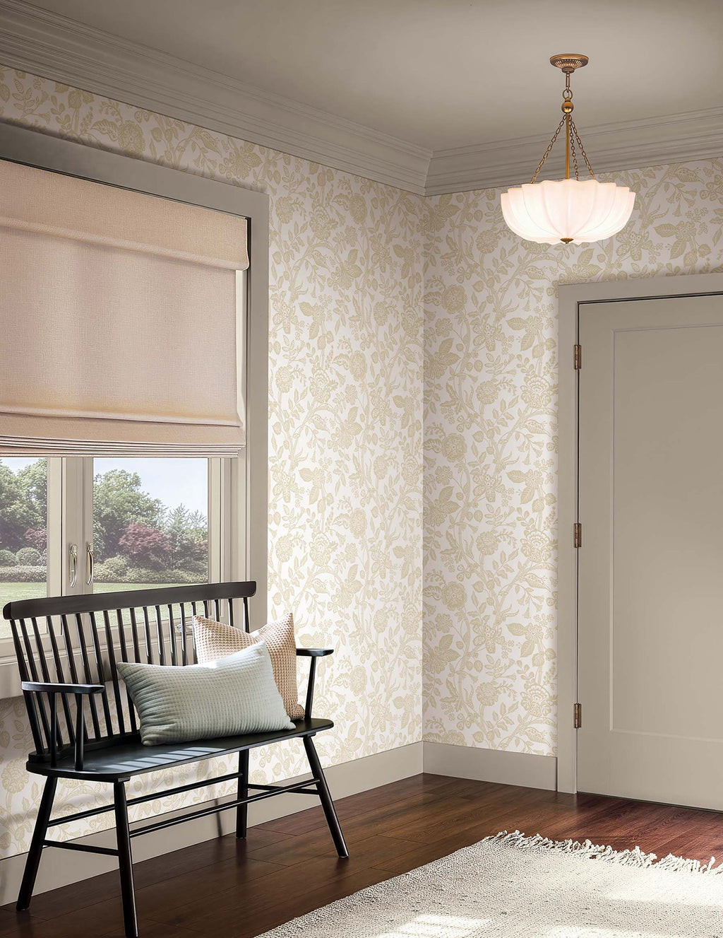 Gracie Garden Beige & White Wallpaper lifestyle – 4212-84402