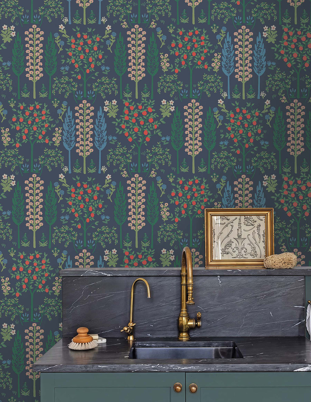 Fenna Navy Multi Wallpaper lifestyle – 4212-84412