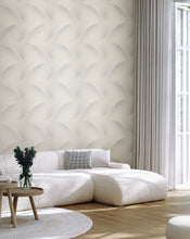 Load image into Gallery viewer, Etched Reeds Wallpaper - Light Grey room setting