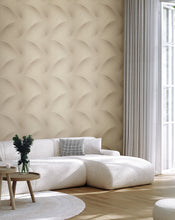 Load image into Gallery viewer, Etched Reeds Wallpaper - Light Brown room setting