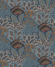 Load image into Gallery viewer, Catherine Wallpaper - Blue wallpaper pattern