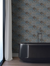 Load image into Gallery viewer, Catherine Wallpaper - Blue room setting