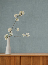 Load image into Gallery viewer, Egyptian Linen Wallpaper - Denim room setting